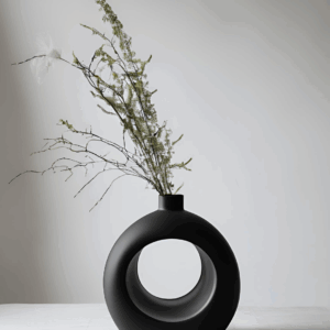 Modern Nordic Circular Ring Vase — vase anneau nordique circulaire design minimaliste